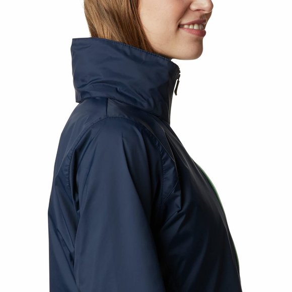 Columbia Women's Notre Dame Fighting Irish Waterproof Hooded Jacket Blue X-Large - Picture 7 of 9